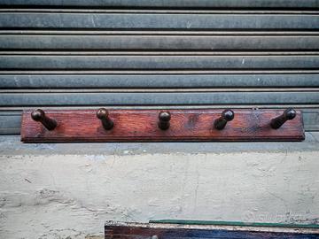 Appendiabiti Vintage Legno Tornito - 6 ganci