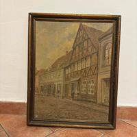 Dipinto olio su tela fine 800 primi 900