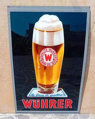 Insegna Tabella Birra Wuhrer