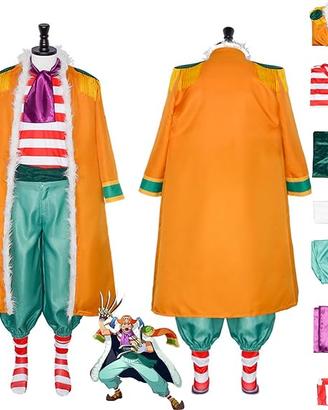 Costume One Piece Buggy Pirata Cosplay Nuovo