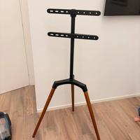 Cavalletto porta tv legno metallo