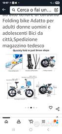 bici  elettrica pieghevole 14 pollici DYU 