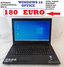 Computer portatile NOTEBOOK LENOVO 8 gb windows 10