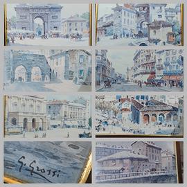 stampa Milano Giannino Grossi n.6 con cornice