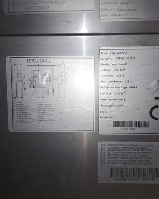 banco refrigerato con piano in marmo per Pizza.