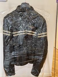 Giacca Moto in Pelle Spidi Vintage – Nero/Panna –