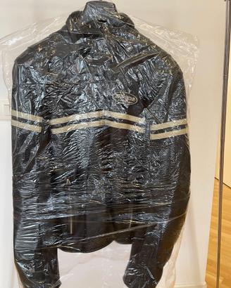 Giacca Moto in Pelle Spidi Vintage – Nero/Panna –