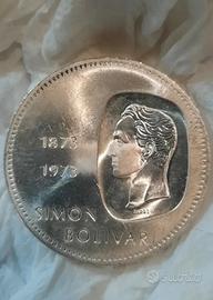 moneta d'argento del venezuela quasi fior di conio