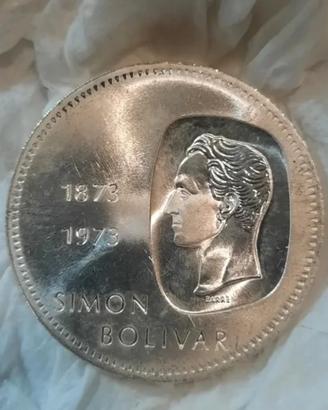 moneta d'argento del venezuela quasi fior di conio