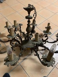 Lamapadario grande in ottone