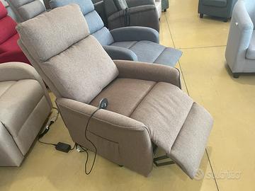 Poltrona relax elettrica marrone o grigio