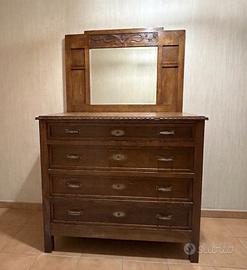 Cassettiera legno massello, inizio '900