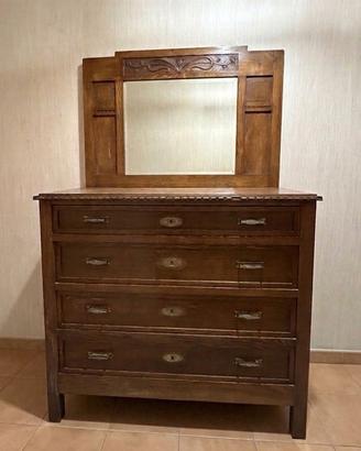 Cassettiera legno massello, inizio '900