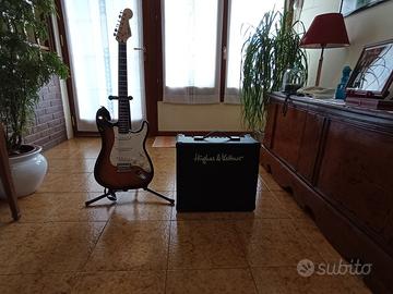 chitarra elettrica e amplificatore