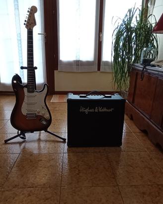 chitarra elettrica e amplificatore