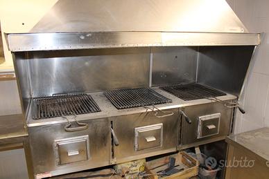 Cucina a carbone- 3 fuochi