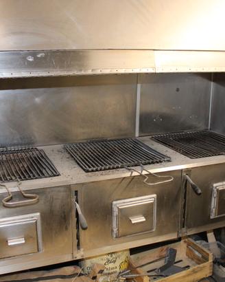 Cucina a carbone- 3 fuochi