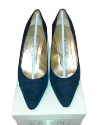elegante décolleté Casadei tessuto raso 