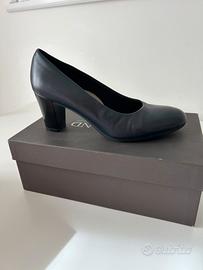 Decollete donna pelle blu  37 1/2