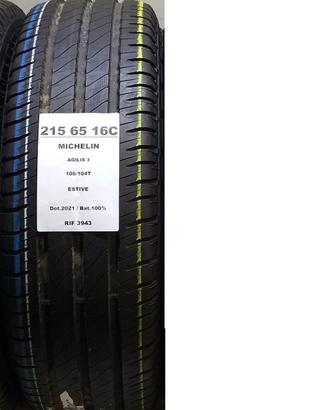 2 GOMME 215 65 16C MICHELIN 100% RIF3943