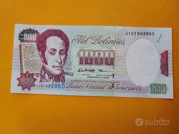 Banconota 1.000 Bolivares Venezuela del 1998 Fds