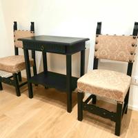 Gruppo di 4 sedie e tavolino originali anni ‘20