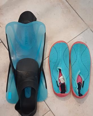 Pinne e scarpini ragazzi taglia 32-33