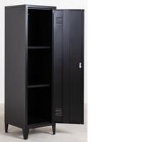 Armadietto di metallo nero 1 anta