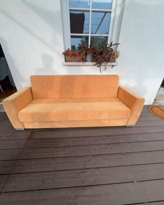 Divano letto 3 posti con vano contenitore extra