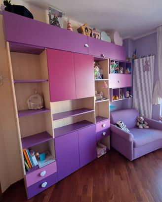 parete attrezzata per cameretta