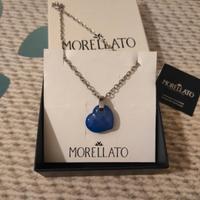 collana girocollo Morellato acciaio e pietra blu