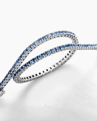 bracciale tennis oro e Acquamarine 