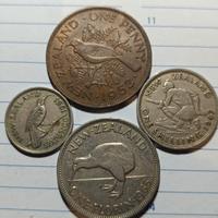 lotto 4 pz monete nuova Zelanda 