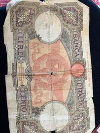 banconota da 100 lire della Banca d'Italia,