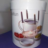 set kit per Fonduta, fonduta di cioccolato.