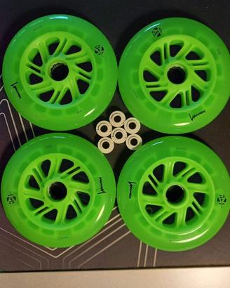 Ruote luminose pattini roller inline 125mm