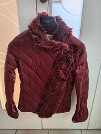 Giubbino corto trapuntato elegante bordeaux