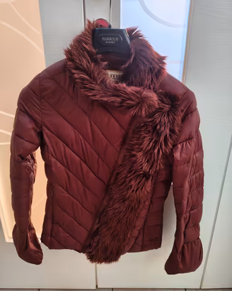 Giubbino corto trapuntato elegante bordeaux