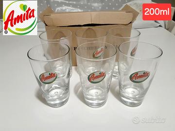 6 Bicchieri 0,2Lt. Succhi frutta AMITA Fruit Juice