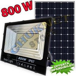 FARO FARETTO 800W LED PANNELLO ENERGIA SOLARE FOTO