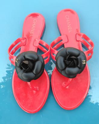 sandali donna Chanel originali in pelle 