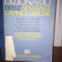 DIZIONARIO DELLE SENTENZE LATINE E GRECHE