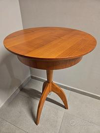 tavolino rotondo in ciliegio