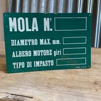 Targa placca da officina vintage in ferro vernicia