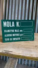 Targa placca da officina vintage in ferro vernicia