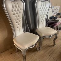 2 SEDIE schienale ALTO in coppia stile BAROCCO