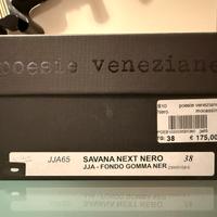 Mocassino donna in pelle nera, misura 38