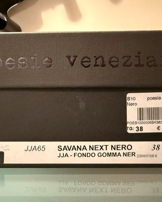 Mocassino donna in pelle nera, misura 38