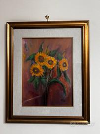 Quadro olio su tela Bruno Biagi natura morta