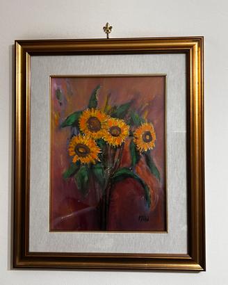 Quadro olio su tela Bruno Biagi natura morta